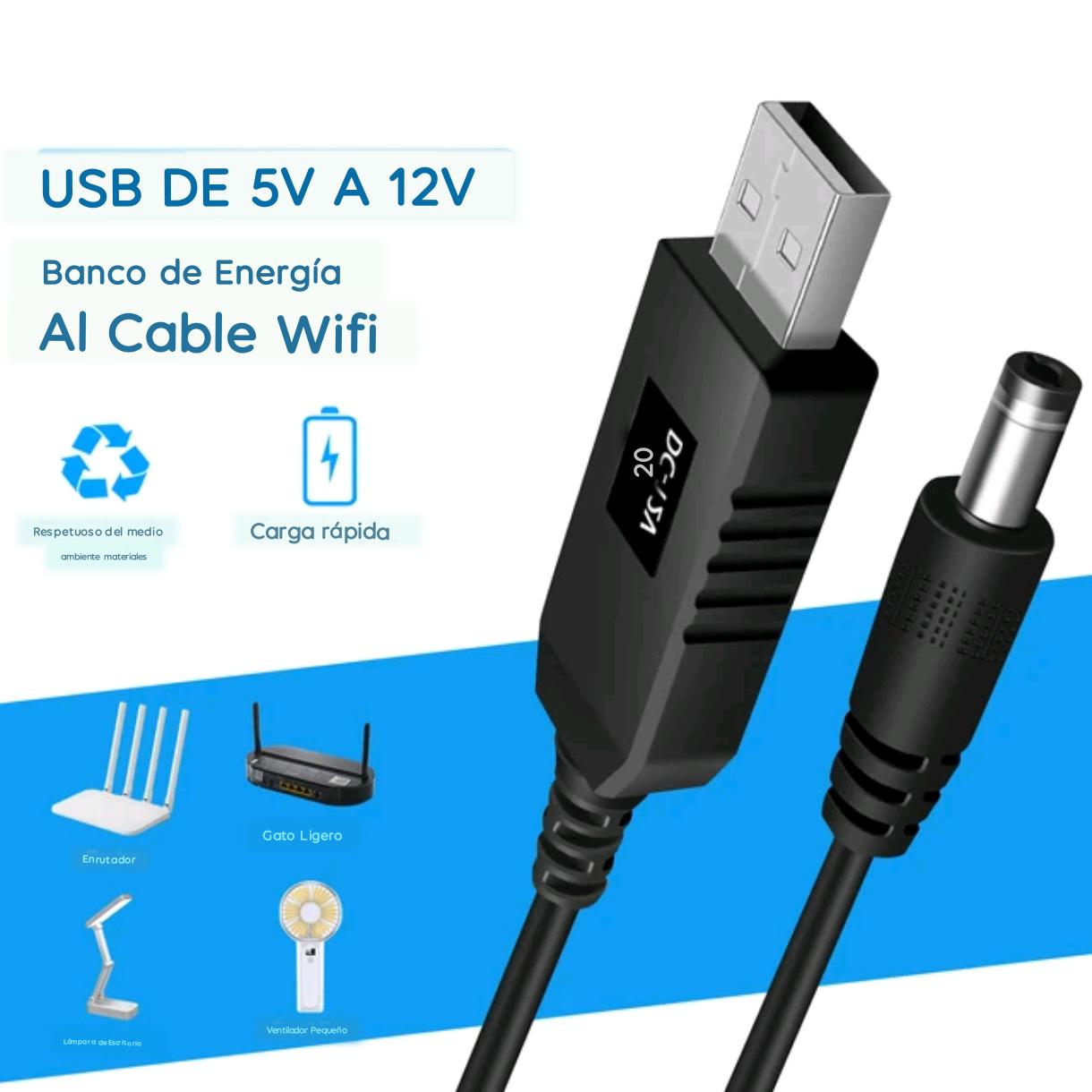 Cable Router convertidor USB a 5V a 12V