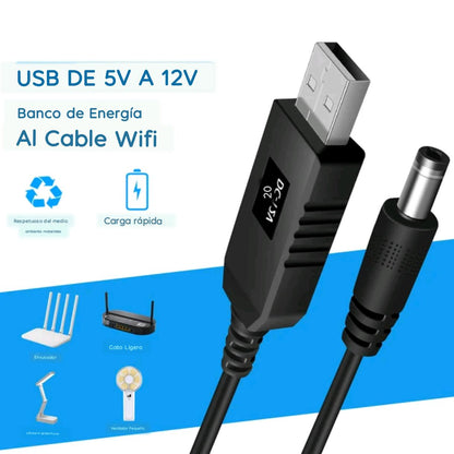 Cable Router convertidor USB a 5V a 12V